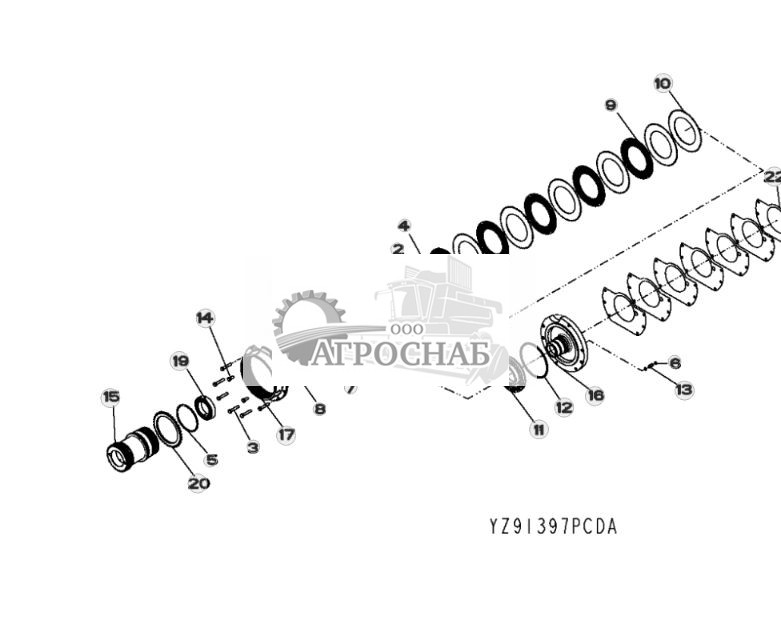 ГРУППА МУФТЫ ВКЛЮЧЕНИЯ ЗАДНЕГО ХОДА (YZ91397) MRTPSN1SB, MRTPSM1SB - ST305164 297.jpg